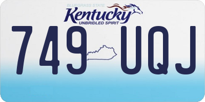 KY license plate 749UQJ