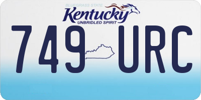KY license plate 749URC