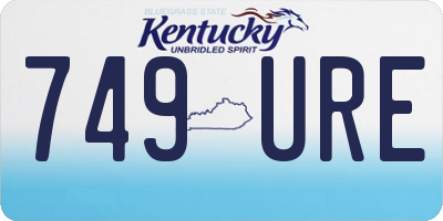 KY license plate 749URE