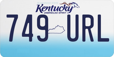 KY license plate 749URL