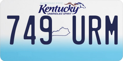 KY license plate 749URM