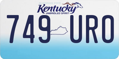 KY license plate 749URO