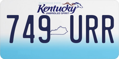 KY license plate 749URR