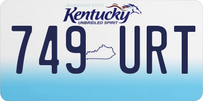KY license plate 749URT