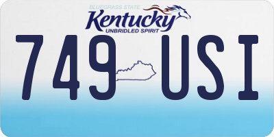 KY license plate 749USI
