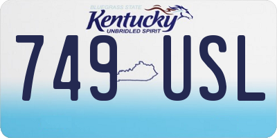 KY license plate 749USL