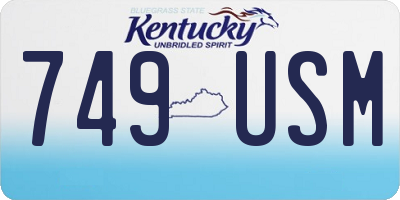KY license plate 749USM