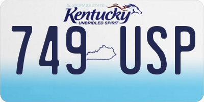 KY license plate 749USP