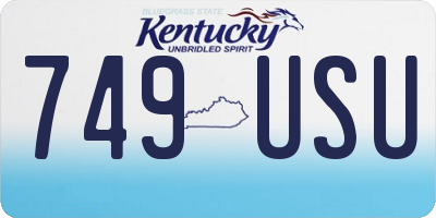 KY license plate 749USU