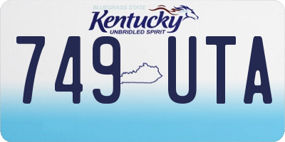 KY license plate 749UTA