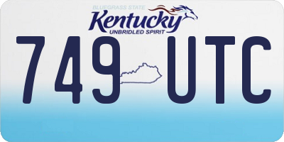 KY license plate 749UTC