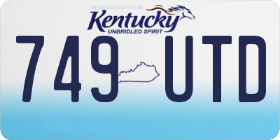 KY license plate 749UTD