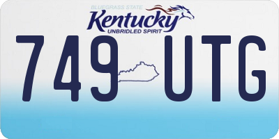 KY license plate 749UTG