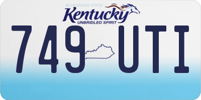 KY license plate 749UTI