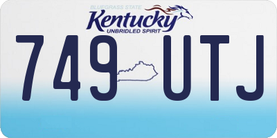 KY license plate 749UTJ
