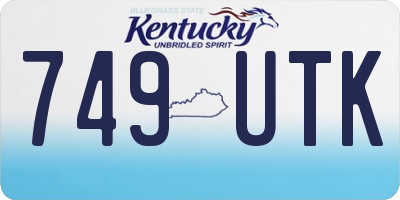 KY license plate 749UTK