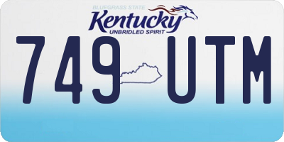 KY license plate 749UTM
