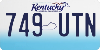 KY license plate 749UTN