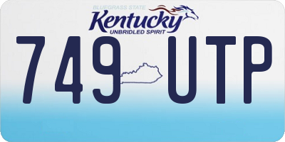KY license plate 749UTP