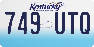 KY license plate 749UTQ