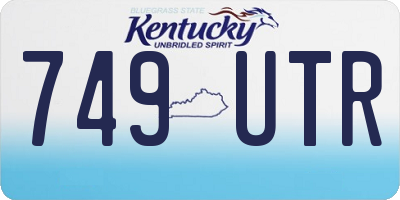KY license plate 749UTR