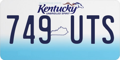 KY license plate 749UTS
