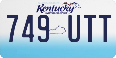 KY license plate 749UTT