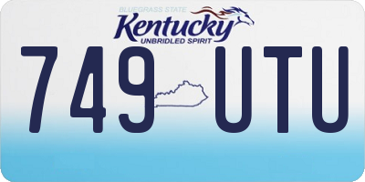 KY license plate 749UTU