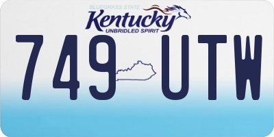 KY license plate 749UTW