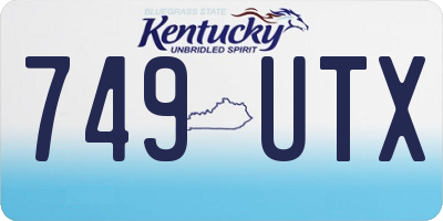 KY license plate 749UTX