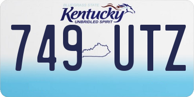 KY license plate 749UTZ