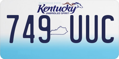 KY license plate 749UUC