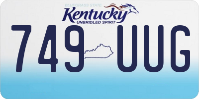 KY license plate 749UUG