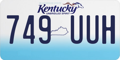KY license plate 749UUH