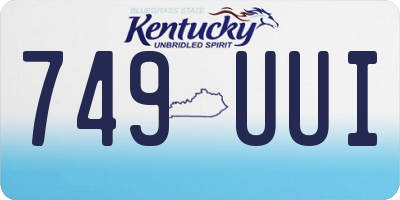 KY license plate 749UUI