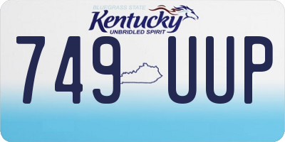 KY license plate 749UUP