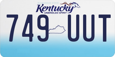 KY license plate 749UUT