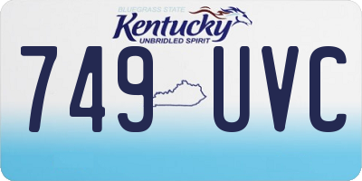 KY license plate 749UVC
