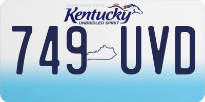 KY license plate 749UVD