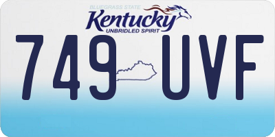 KY license plate 749UVF