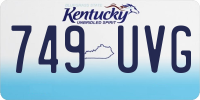 KY license plate 749UVG