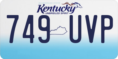 KY license plate 749UVP