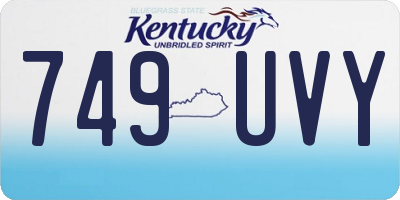 KY license plate 749UVY