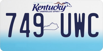 KY license plate 749UWC