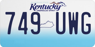 KY license plate 749UWG