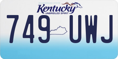 KY license plate 749UWJ