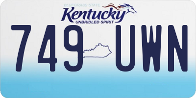 KY license plate 749UWN