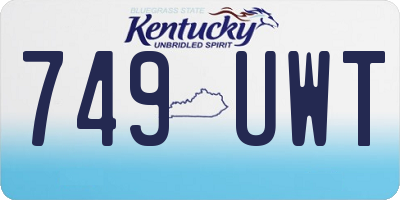 KY license plate 749UWT