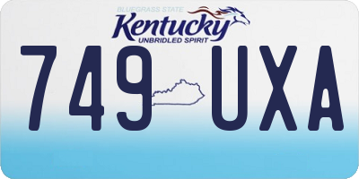 KY license plate 749UXA