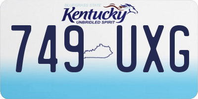 KY license plate 749UXG